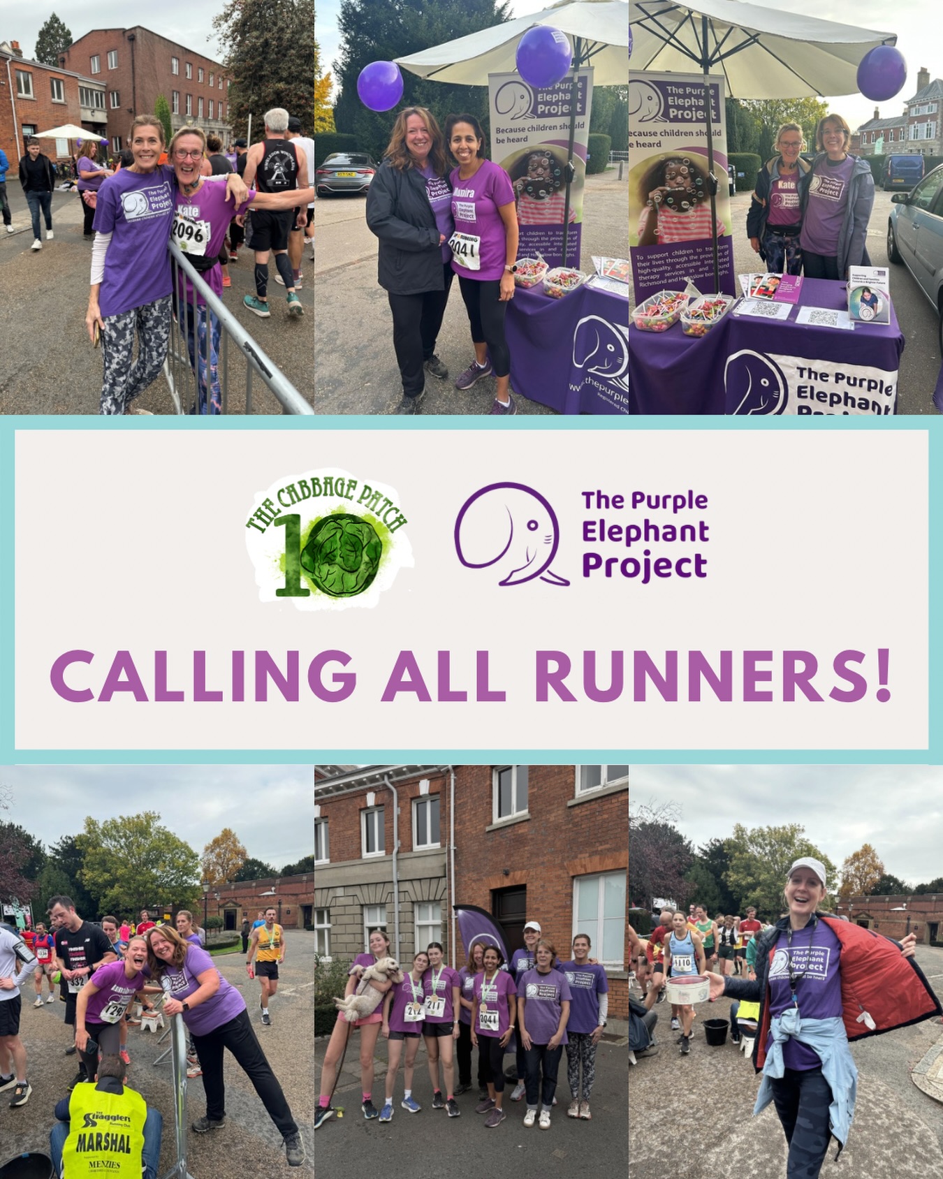 🏃‍♀️ CALLING ALL RUNNERS! 🏃‍♂️💜Fancy taking on the Cabbage Patch 10 while supporting The Purple Elephant Project? 🐘💜We have just 3 spaces left!📅 Sunday 18th October
⏰ 9am
🎯 Minimum fundraising target: £250We’re also looking for a few volunteers to help us out on the day. If you’re not running but fancy getting involved, we’d love to hear from you!Interested in running or volunteering? DM us to find out more! 💜#CabbagePatch10 #Volunteering #RunForCharity #ThePurpleElephantProject
