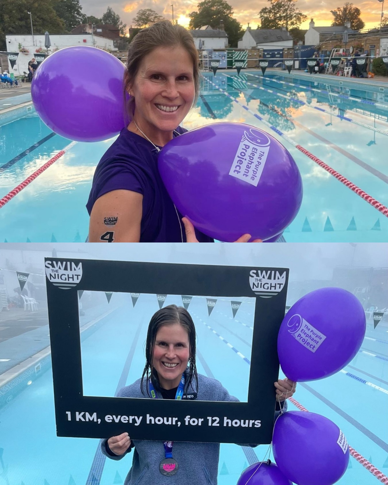 £1,105 raised by Imogen! 🎉💜A huge thank you to Imogen for raising an incredible £1,105, including Gift Aid, through Swim the Night at Hampton Pool.We’re so grateful to have you in our Herd, Imogen. Thank you for going the extra mile (or should we say…extra lengths!) for The Purple Elephant Project 🏊‍♀️🐘💜
