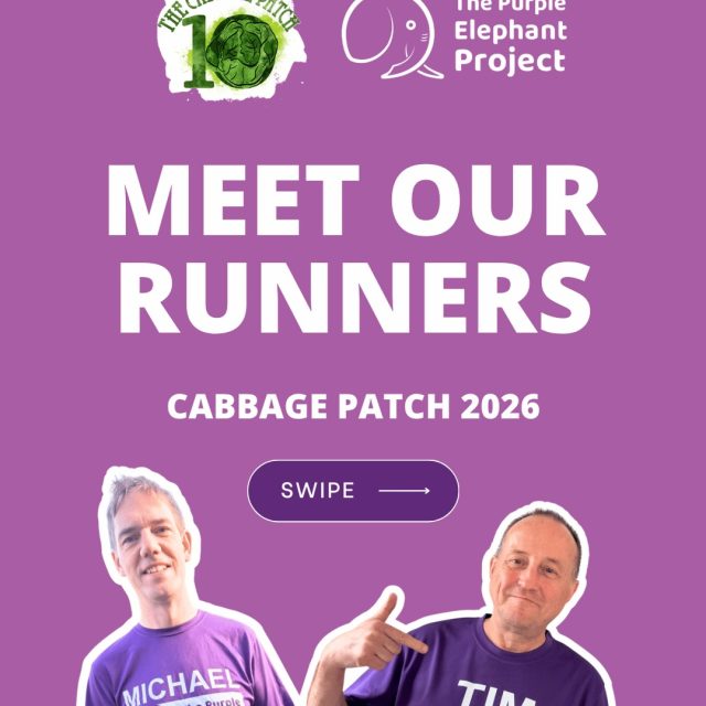 💜 MEET OUR CABBAGE PATCH 2026 RUNNERS! 🏃‍♂️🐘Tomorrow, Michael, Tim and James will be taking on the Cabbage Patch 10 to support The Purple Elephant Project.We’re so grateful to have all three of them running for the Herd and helping us make a difference! 💜Good luck tomorrow, Michael, Tim and James! We’ll be cheering you on every step of the way! 🏃‍♂️🎉#CabbagePatch10 #ThePurpleElephantProject #TeamPEP #ChildrensMentalHealth