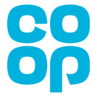 Blue co-op text logo in rounded, bold lowercase letters arranged in a 2x2 grid on a white background.