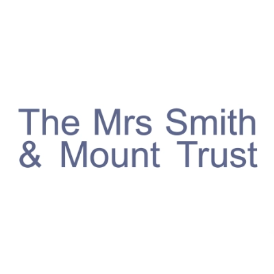 The image shows the text The Mrs Smith & Mount Trust in a plain, sans-serif typeface on a white background.